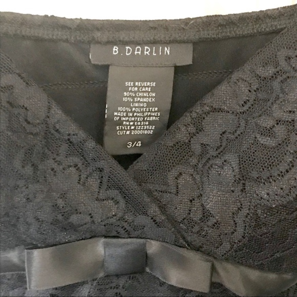 B. Darlin bow layer lace dress 3/4 - Picture 2 of 8